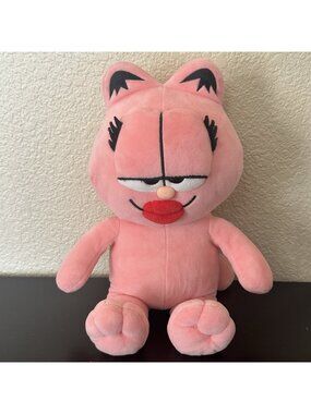 VTG Garfield Girlfriend Arlene Plush Paws Stuffed Sitting 15” Pink Cat Stuffed